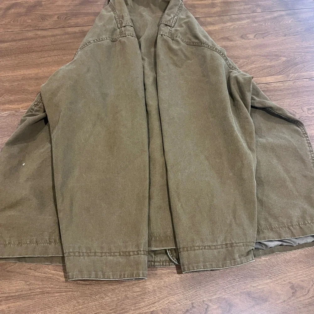 Levi Strauss Mens Canvas Chore Coat Tan Brown Corduroy Collar Field Jacket XL